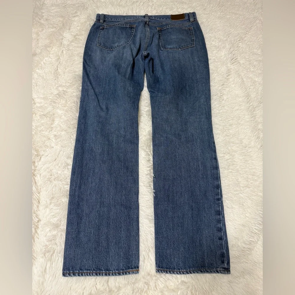 J CREW Jeans The Driggs Denim Whiskered Blue C9885 Straight Leg Men’s Size 34